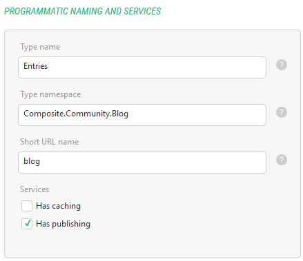 Specifying the short URL name for a dynamic data type Specifying the short URL name for a dynamic data type